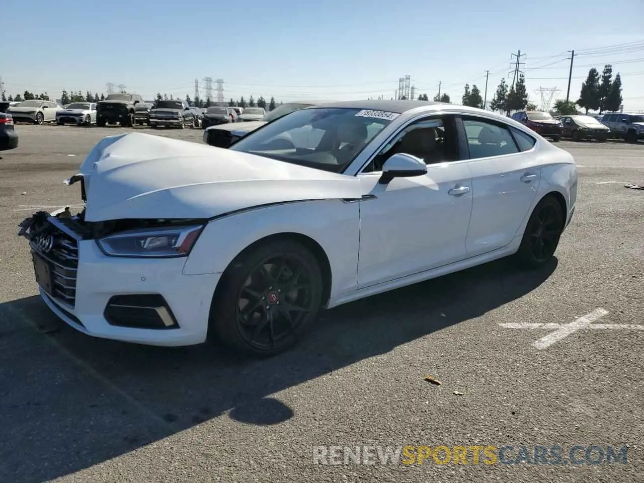 1 Photograph of a damaged car WAUBNCF50KA092302 AUDI A5 2019