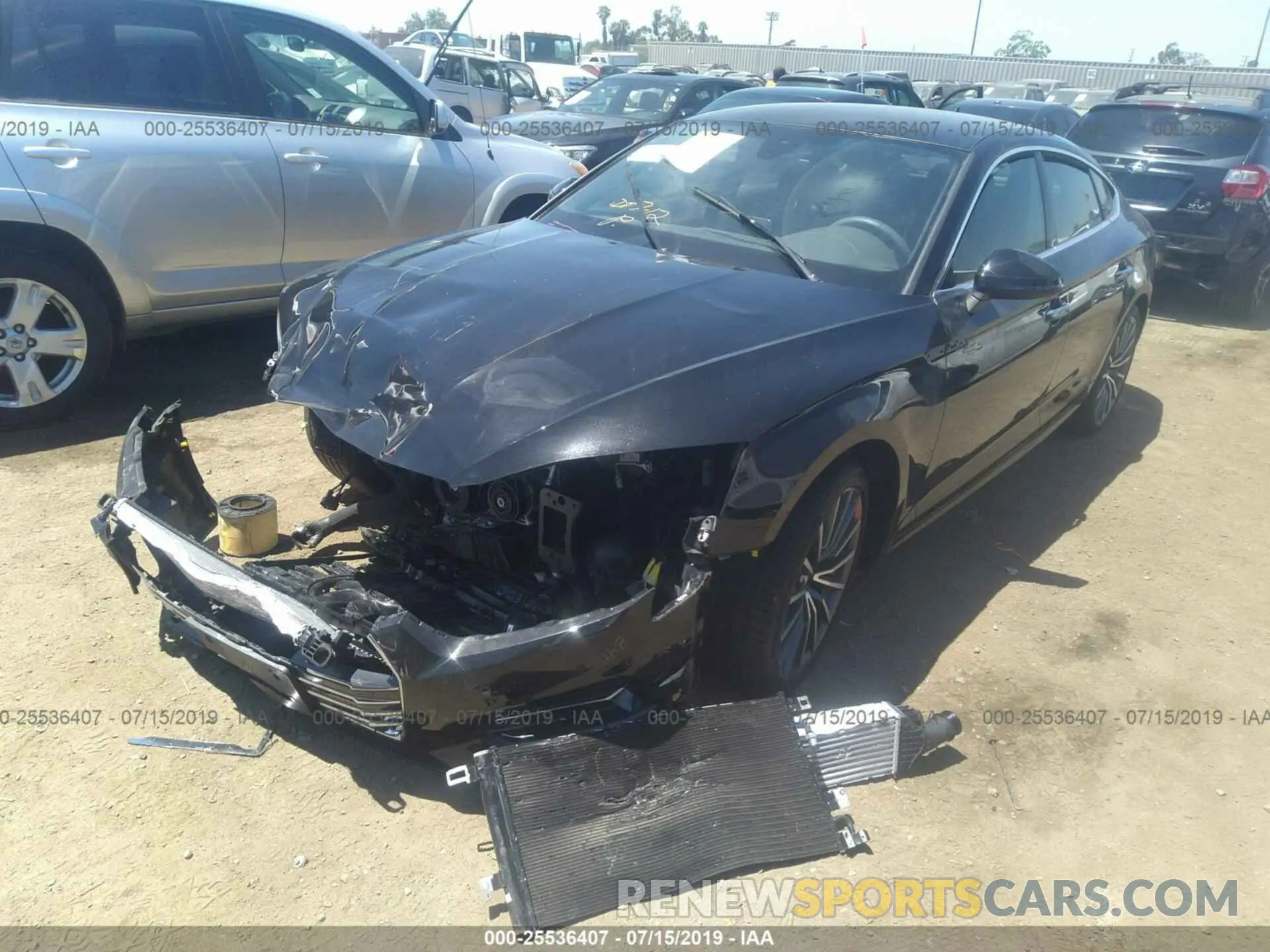 2 Photograph of a damaged car WAUBNCF53KA014998 AUDI A5 2019