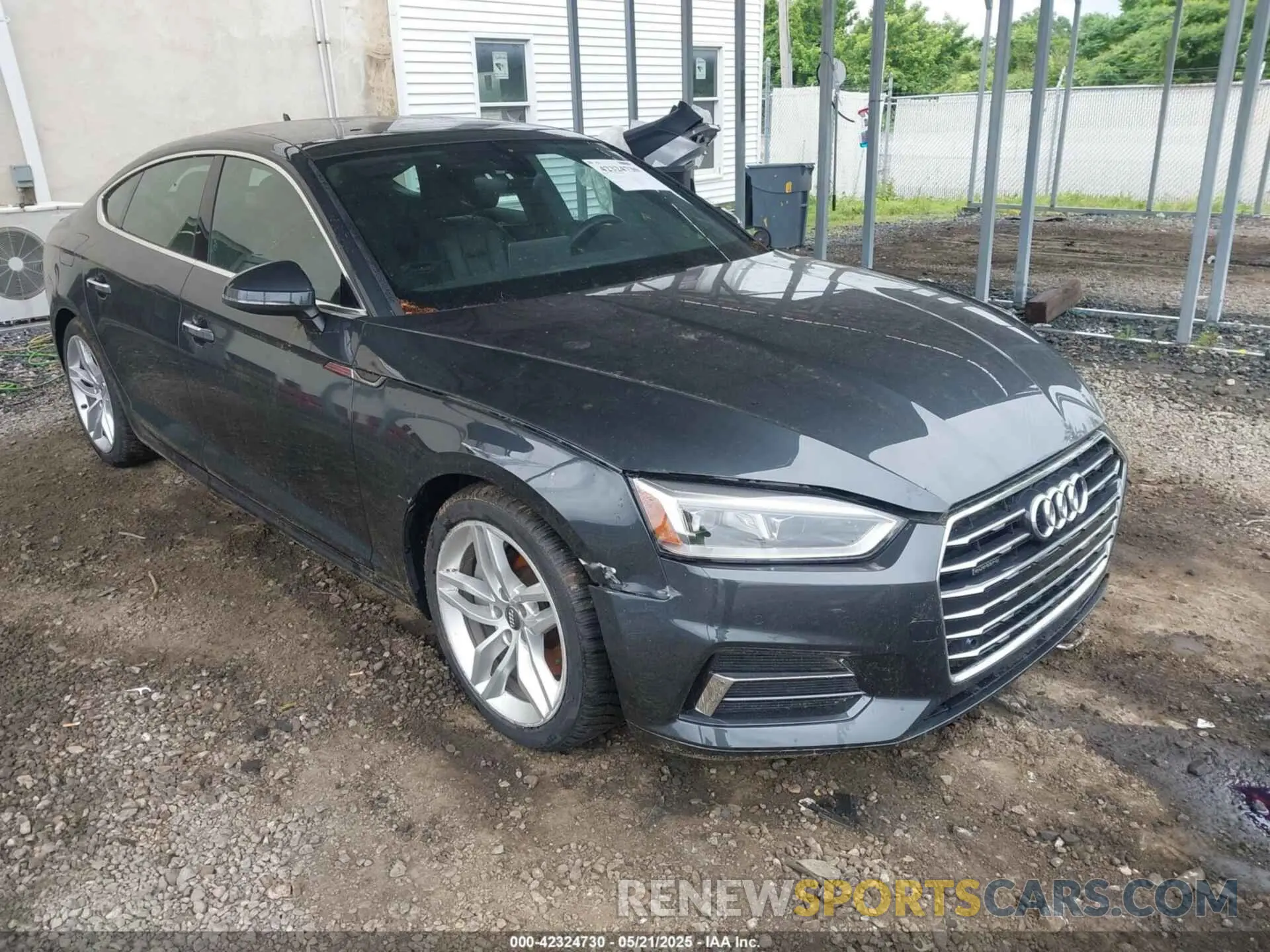 1 Photograph of a damaged car WAUBNCF58KA077224 AUDI A5 2019