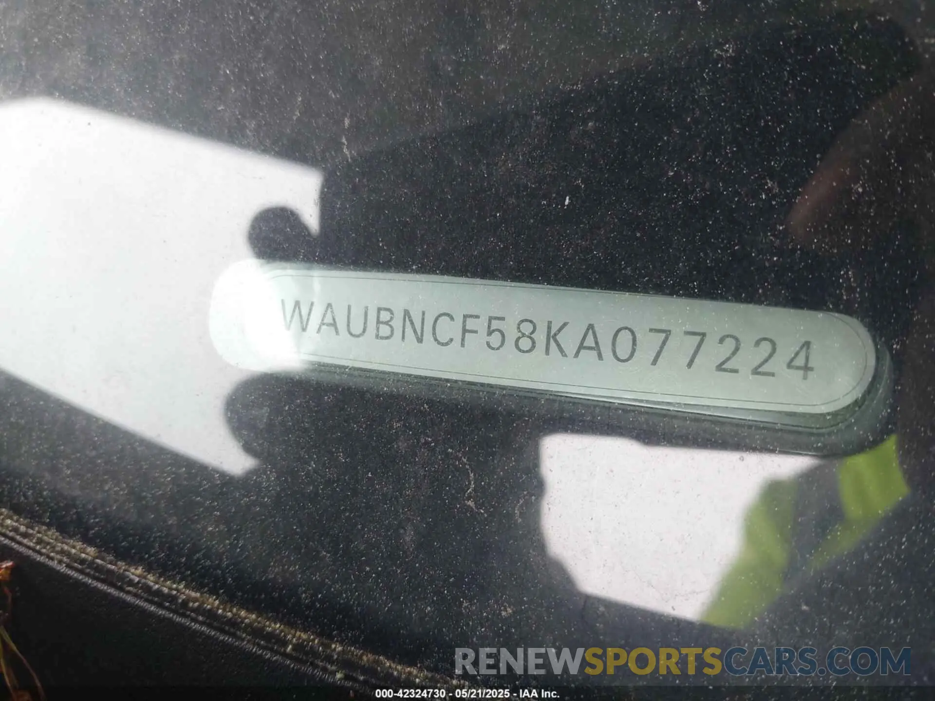 9 Photograph of a damaged car WAUBNCF58KA077224 AUDI A5 2019