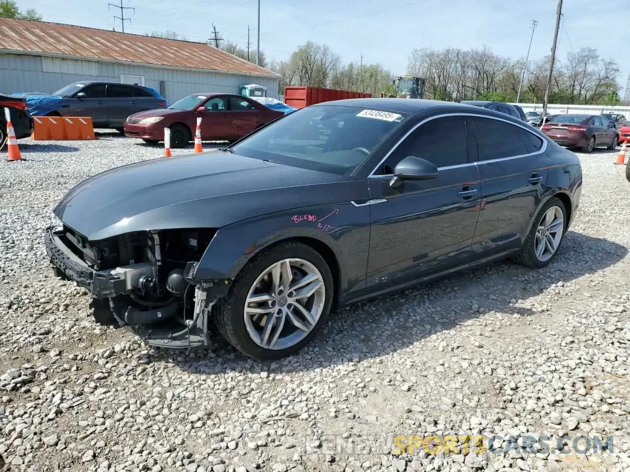 1 Фотография поврежденного автомобиля WAUBNCF59KA090404 AUDI A5 2019
