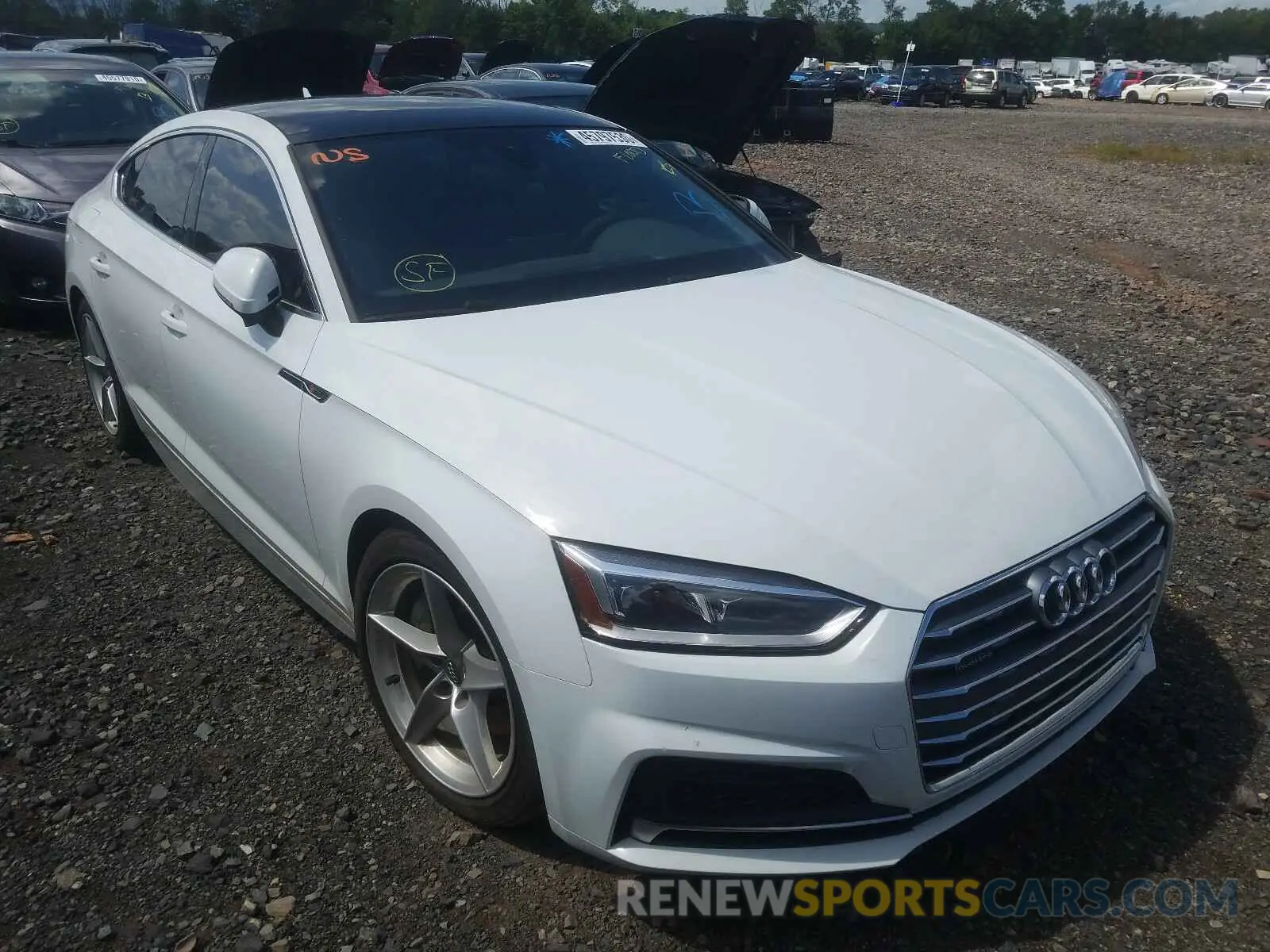 1 Photograph of a damaged car WAUDNCF53KA026187 AUDI A5 2019