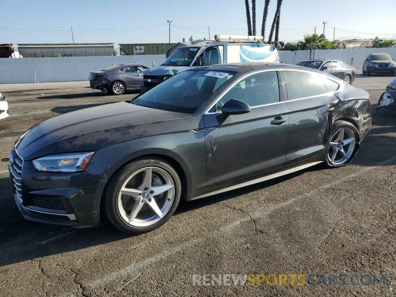1 Photograph of a damaged car WAUDNCF57KA057913 AUDI A5 2019