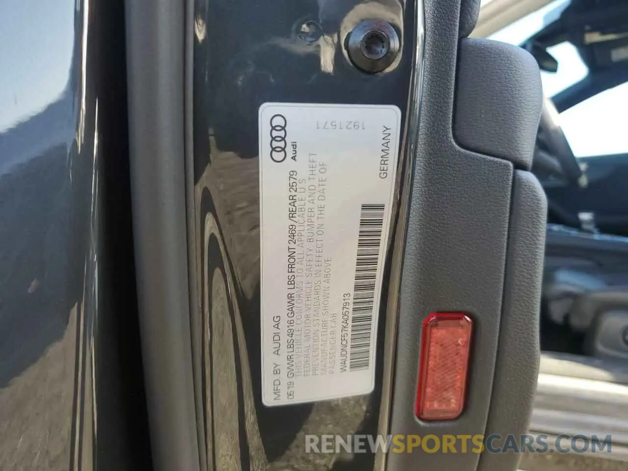 12 Photograph of a damaged car WAUDNCF57KA057913 AUDI A5 2019