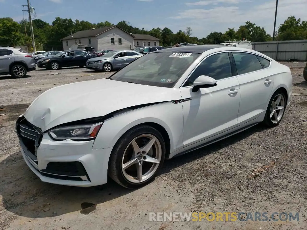1 Photograph of a damaged car WAUDNCF58KA095943 AUDI A5 2019