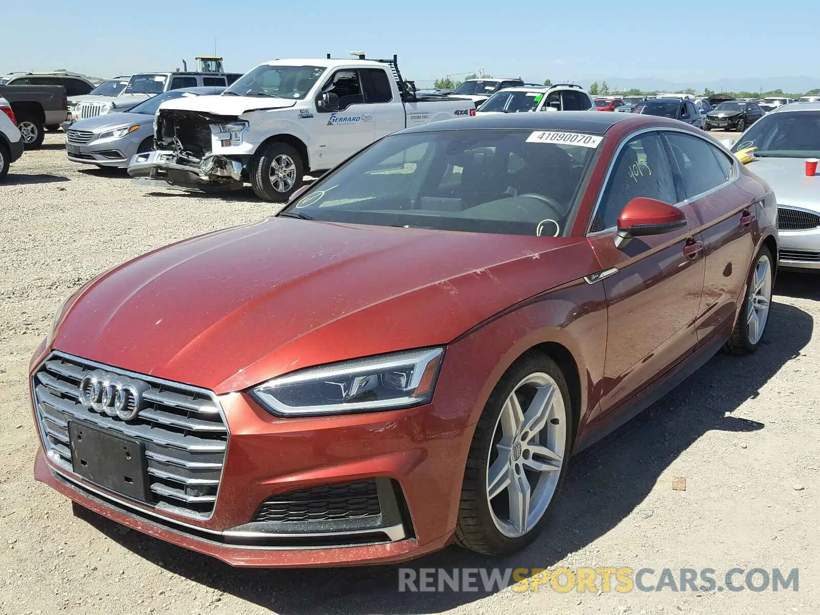 2 Photograph of a damaged car WAUENCF58KA068844 AUDI A5 2019