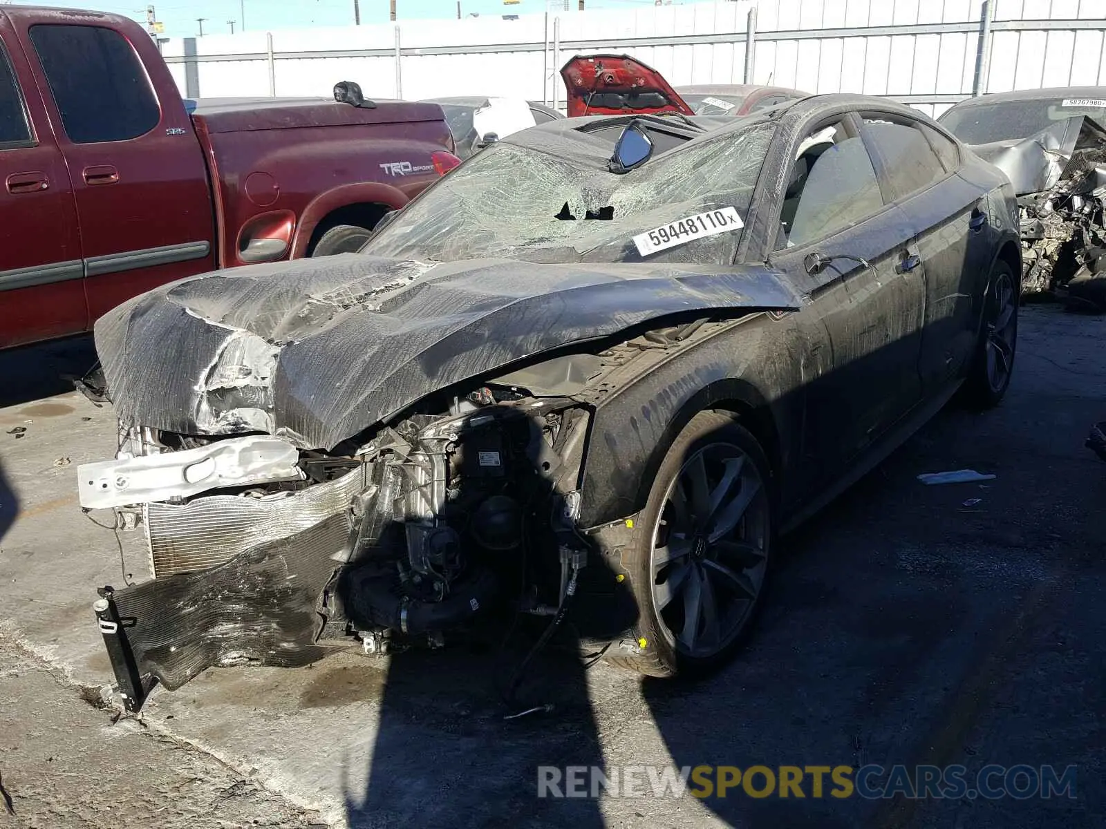 2 Photograph of a damaged car WAUENCF59KA050580 AUDI A5 2019