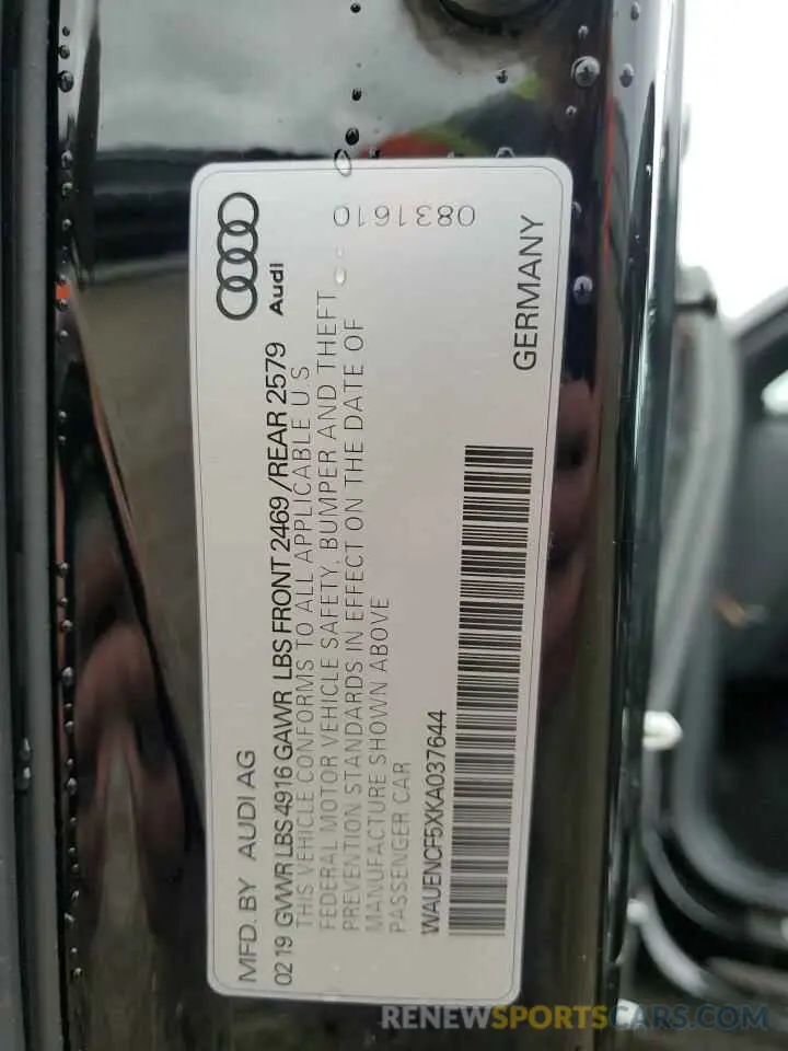 13 Photograph of a damaged car WAUENCF5XKA037644 AUDI A5 2019