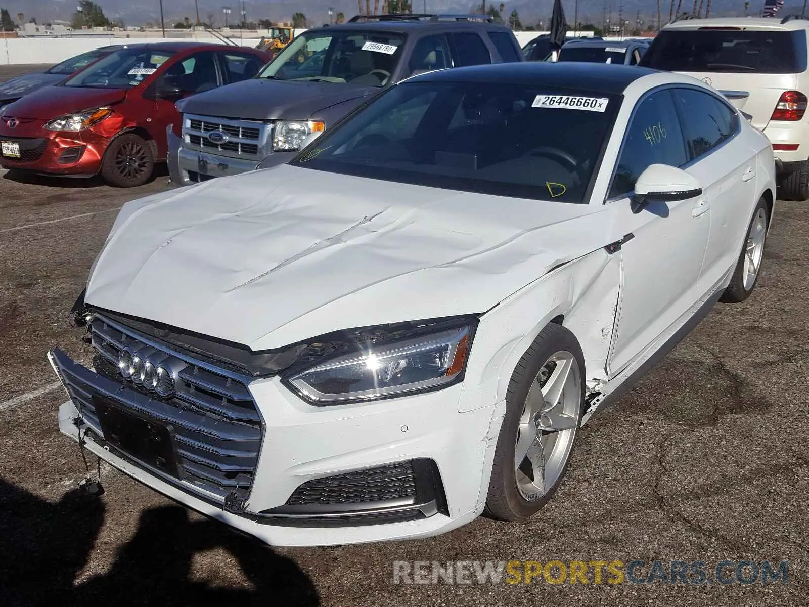 2 Photograph of a damaged car WAUENCF5XKA048627 AUDI A5 2019