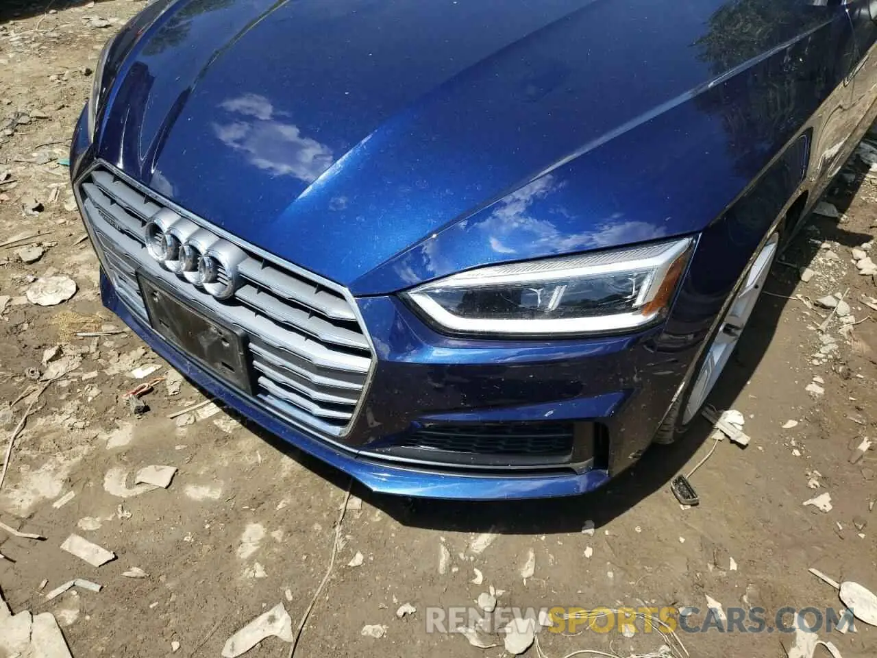 9 Фотография поврежденного автомобиля WAUSNAF52KA016732 AUDI A5 2019
