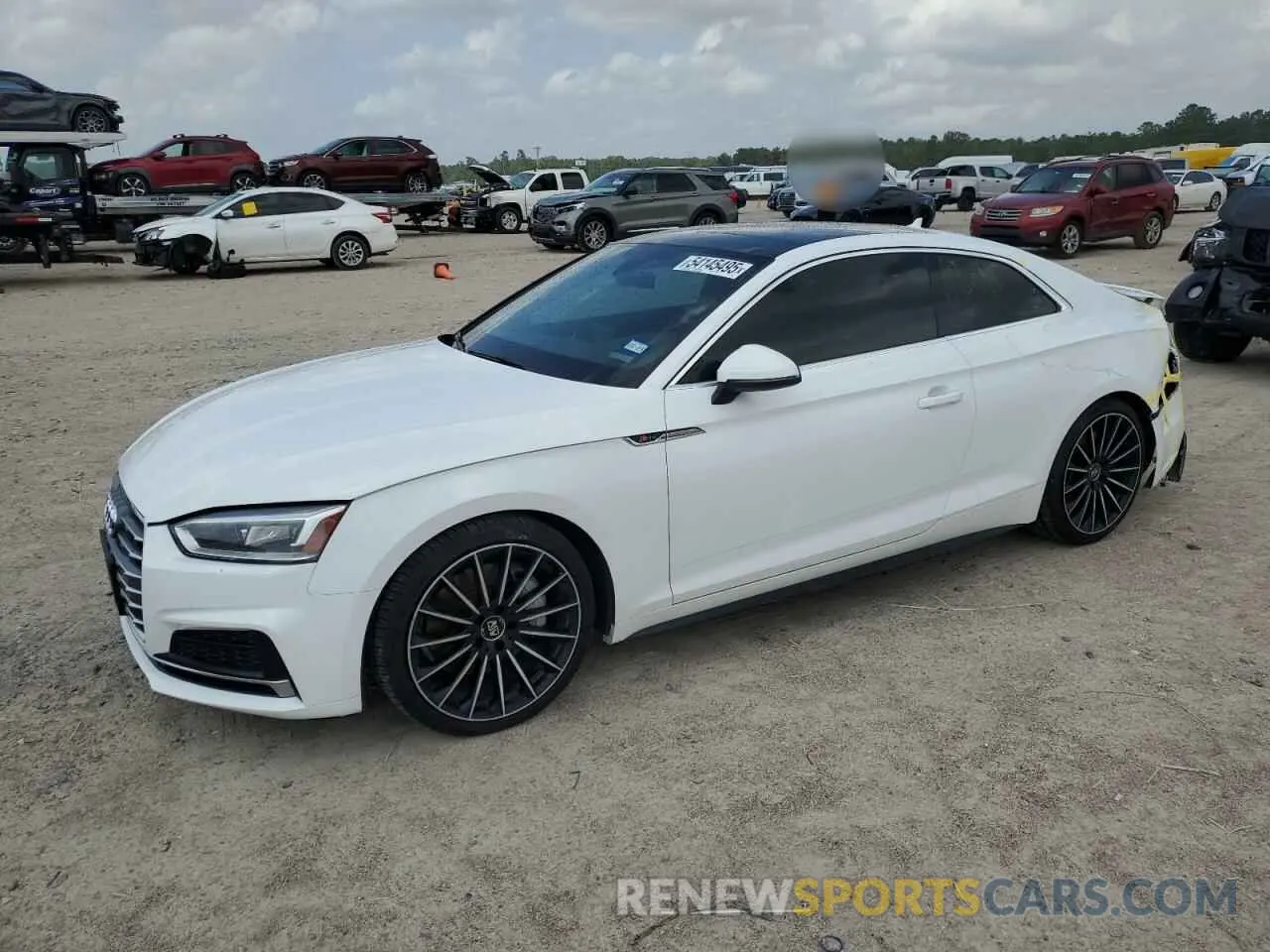 1 Photograph of a damaged car WAUSNAF53KA019395 AUDI A5 2019