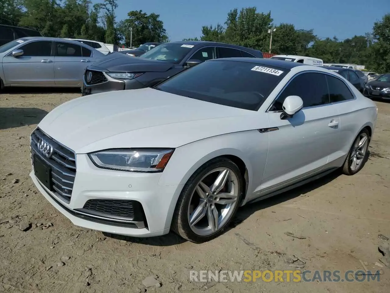 1 Фотография поврежденного автомобиля WAUTNAF50KA036997 AUDI A5 2019