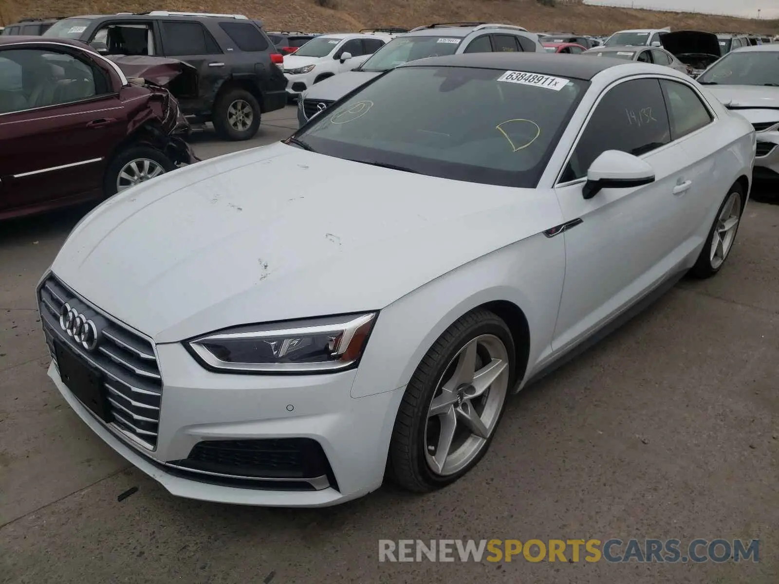 2 Photograph of a damaged car WAUTNAF56KA010789 AUDI A5 2019