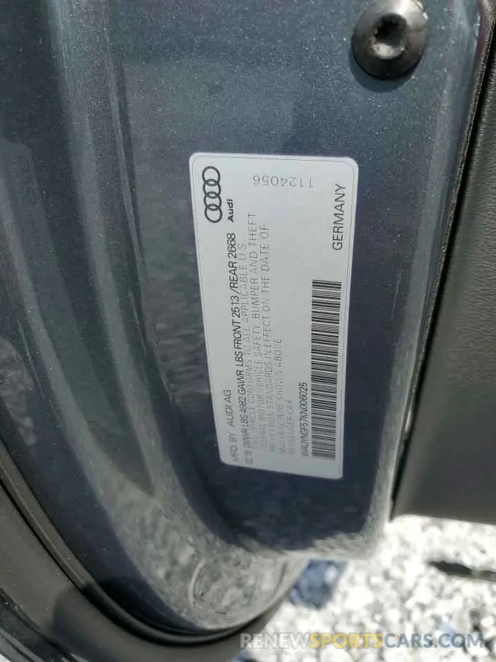 14 Photograph of a damaged car WAUYNGF57KN006025 AUDI A5 2019