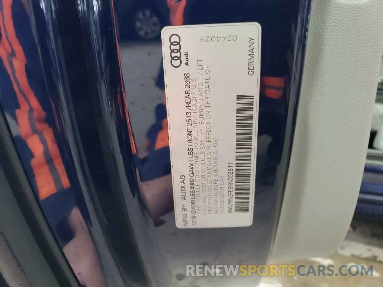 12 Photograph of a damaged car WAUYNGF58KN002811 AUDI A5 2019