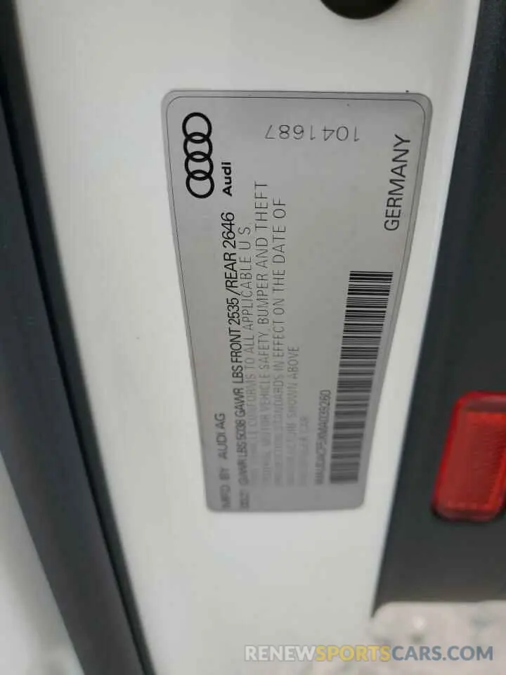 12 Фотография поврежденного автомобиля WAUDACF5XMA039260 AUDI A5 2021