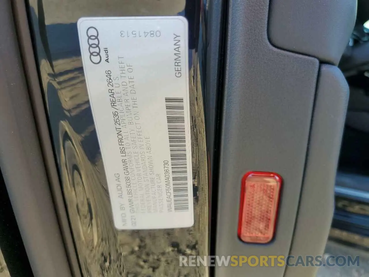 13 Фотография поврежденного автомобиля WAUEACF50MA036730 AUDI A5 2021