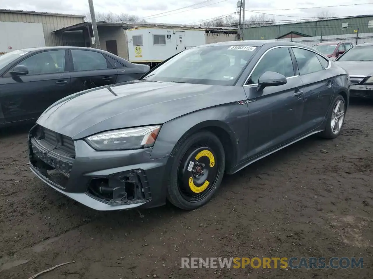 1 Photograph of a damaged car WAUFACF56MA052144 AUDI A5 2021