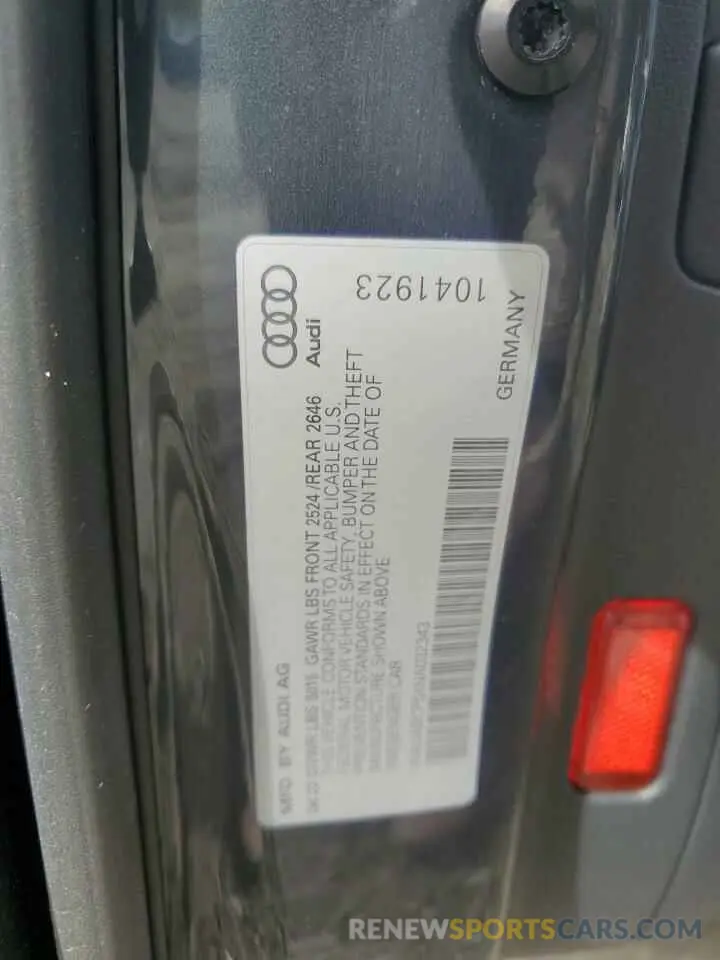 12 Фотография поврежденного автомобиля WAUABCF5XNA032343 AUDI A5 2022