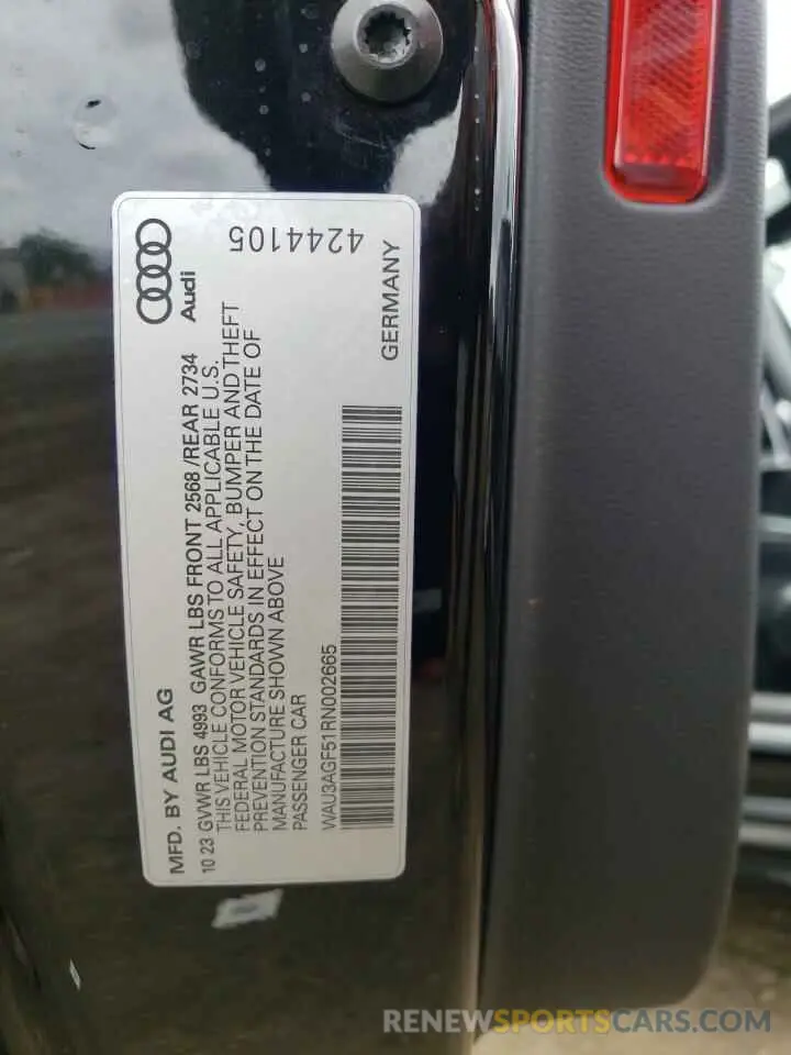 13 Фотография поврежденного автомобиля WAU3AGF51RN002665 AUDI A5 2024