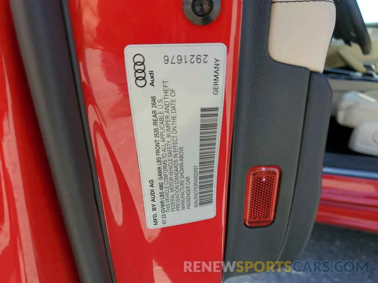 14 Фотография поврежденного автомобиля WAUFACF53RA002437 AUDI A5 2024