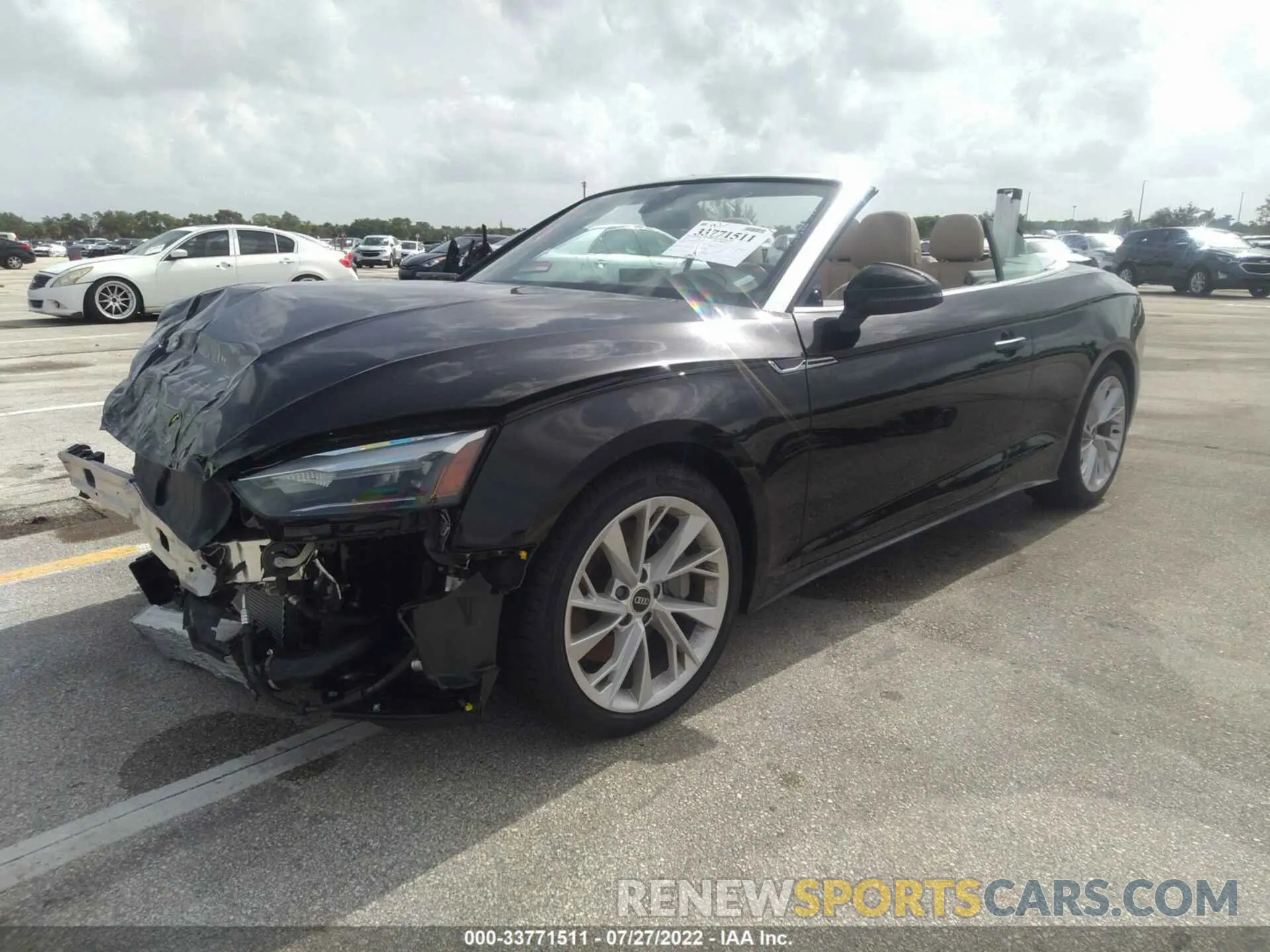 2 Photograph of a damaged car WAU2AGF55NN006157 AUDI A5 CABRIOLET 2022