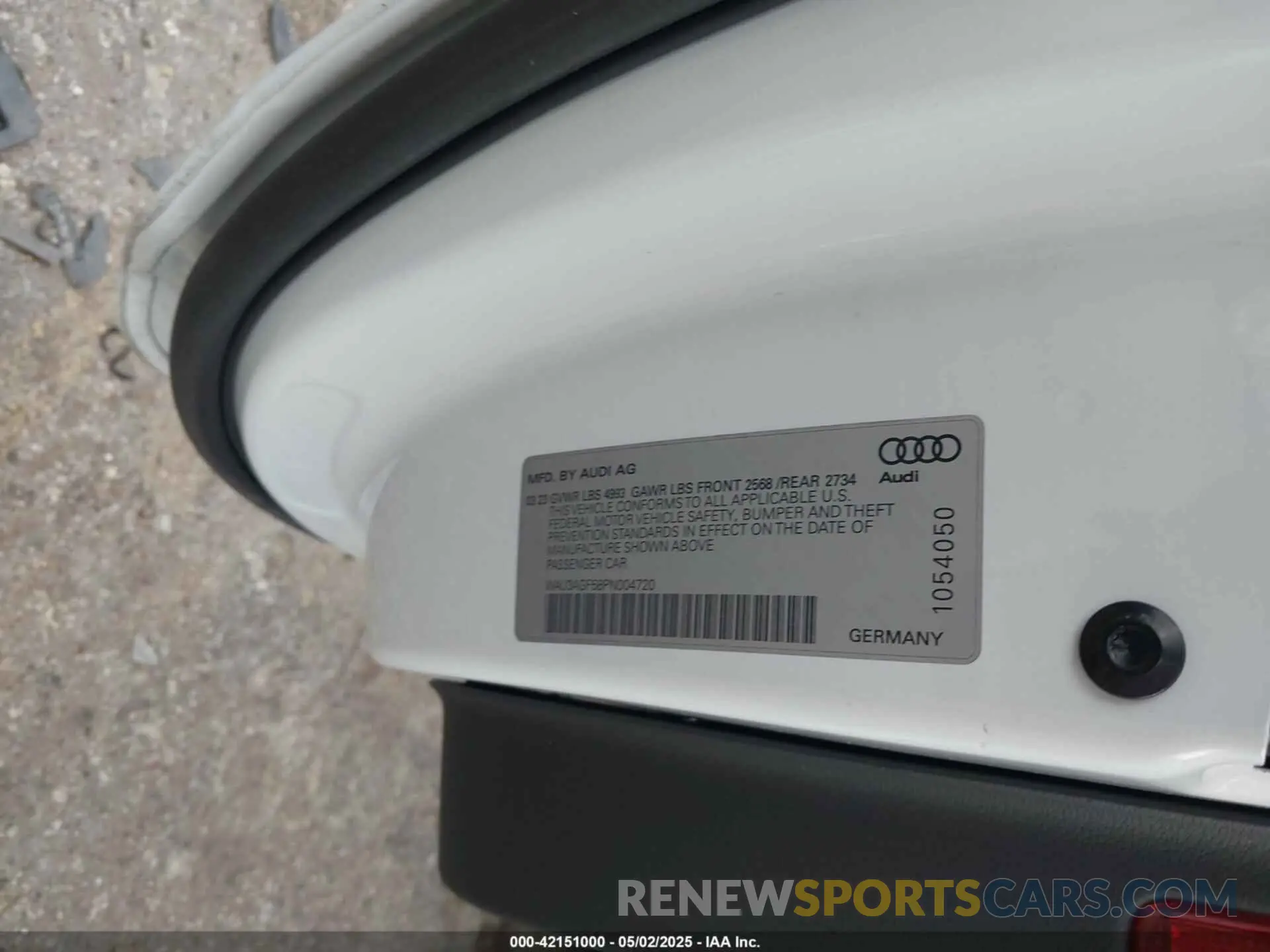 9 Фотография поврежденного автомобиля WAU3AGF58PN004720 AUDI A5 CABRIOLET 2023