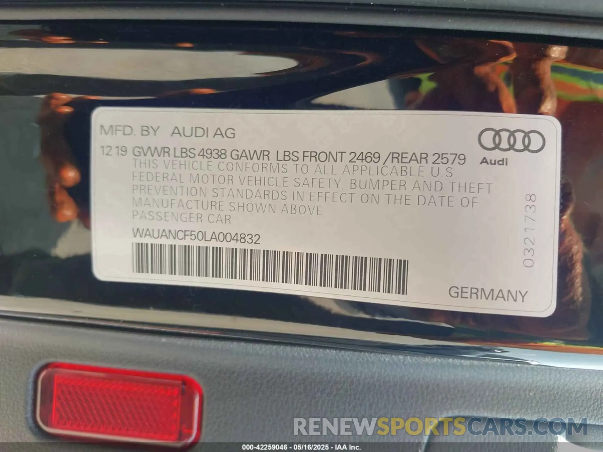 9 Photograph of a damaged car WAUANCF50LA004832 AUDI A5 SPORTBACK 2020