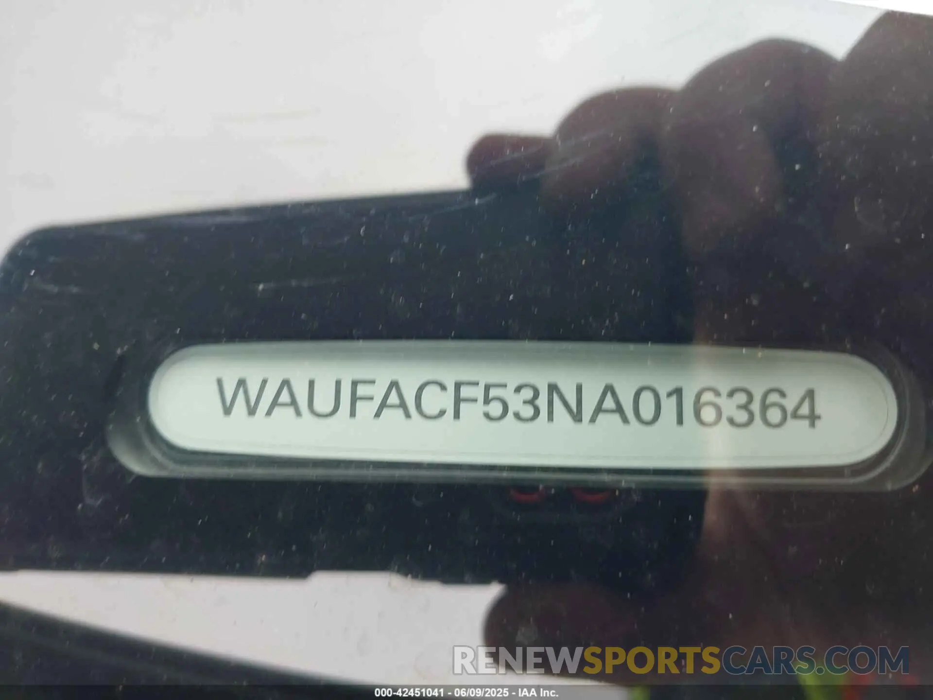 9 Фотография поврежденного автомобиля WAUFACF53NA016364 AUDI A5 SPORTBACK 2022
