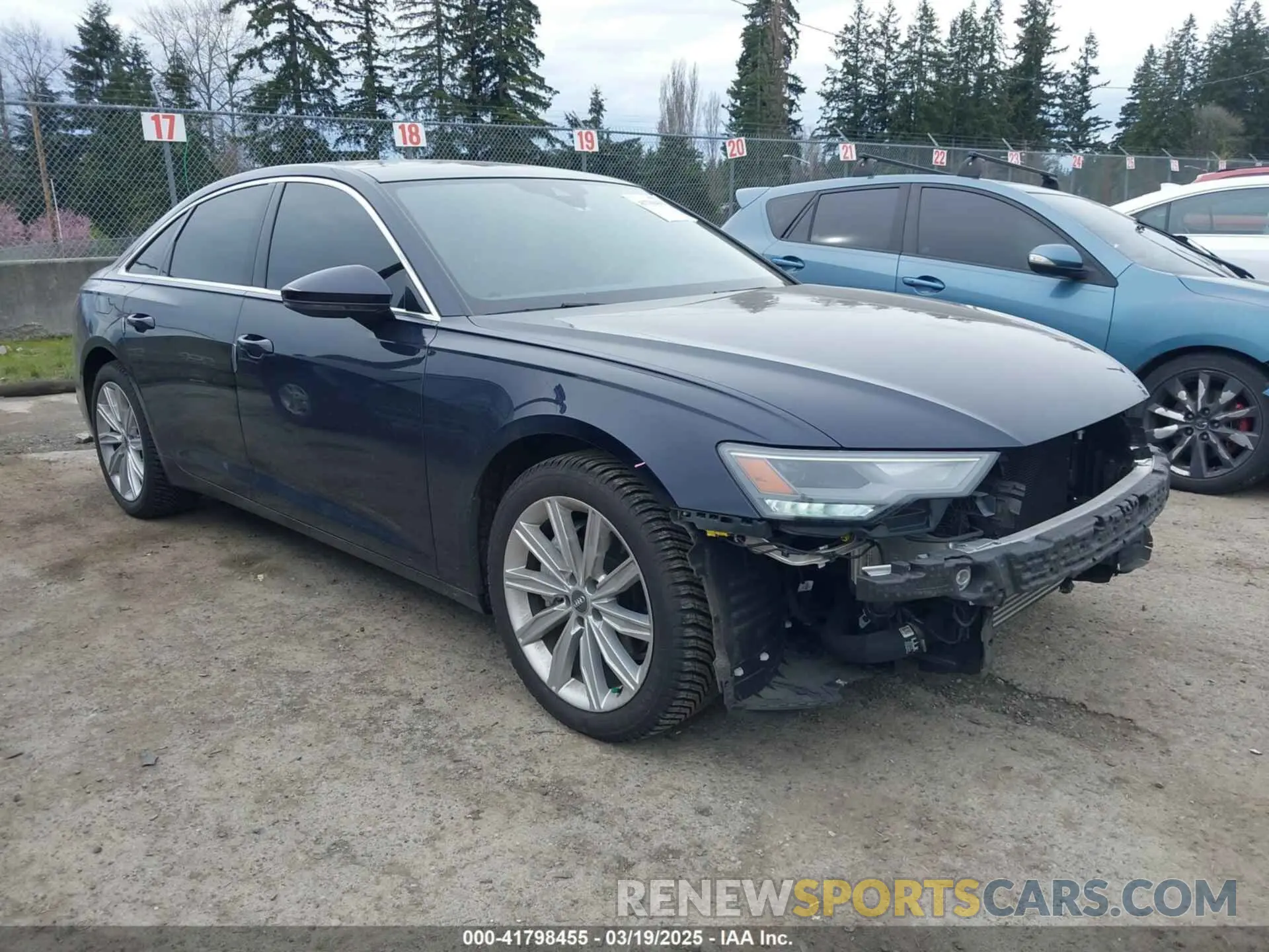 1 Photograph of a damaged car WAUD8AF2XKN129472 AUDI A6 2019