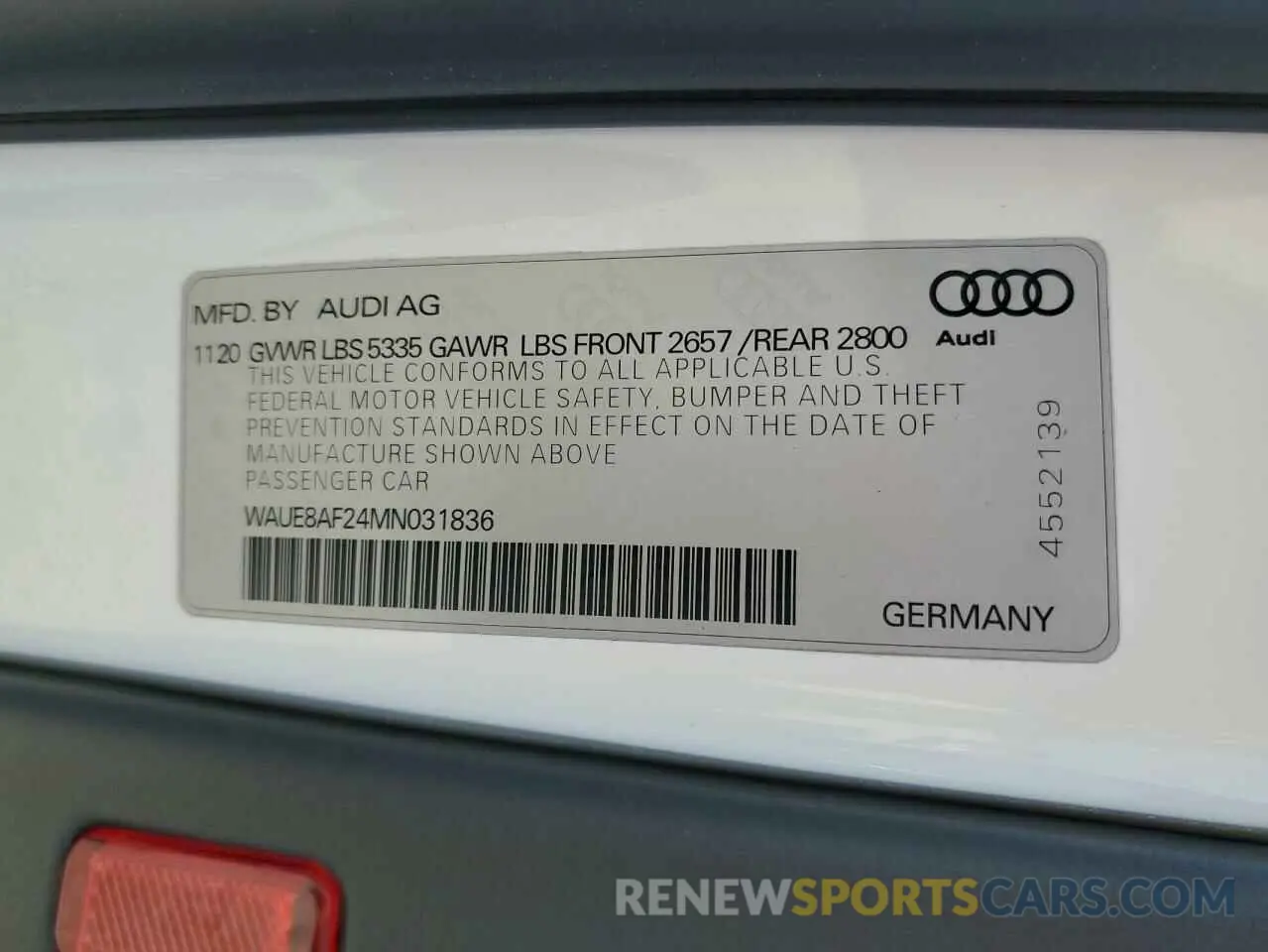 12 Фотография поврежденного автомобиля WAUE8AF24MN031836 AUDI A6 2021