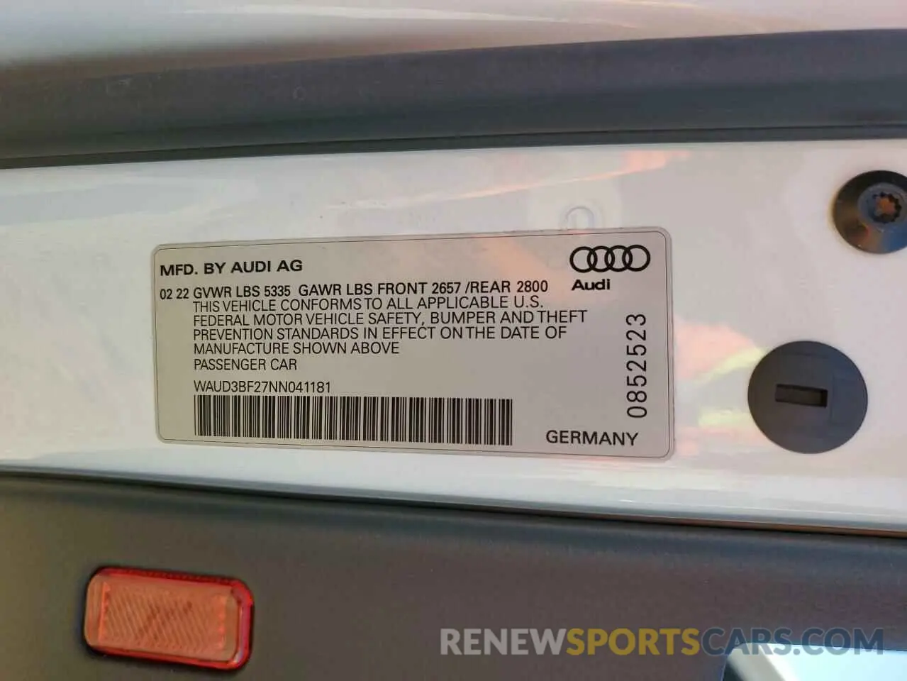 12 Фотография поврежденного автомобиля WAUD3BF27NN041181 AUDI A6 2022