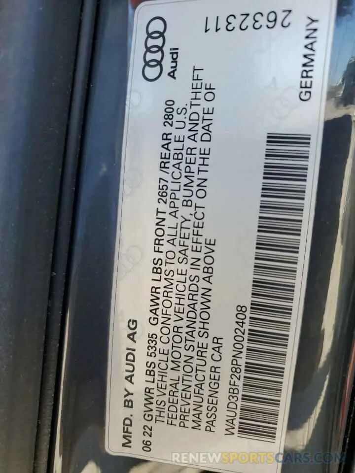 12 Фотография поврежденного автомобиля WAUD3BF28PN002408 AUDI A6 2023