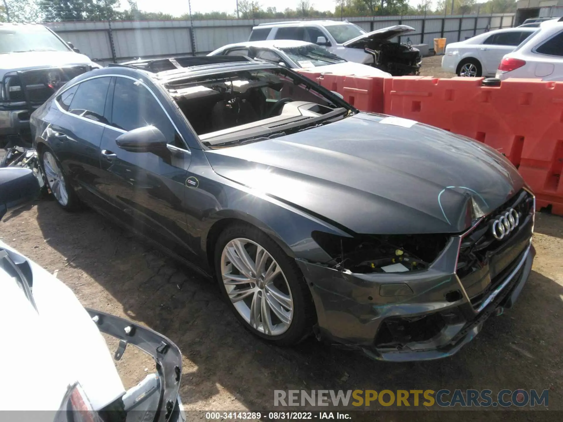 1 Photograph of a damaged car WAUV2AF22KN038573 AUDI A7 2019