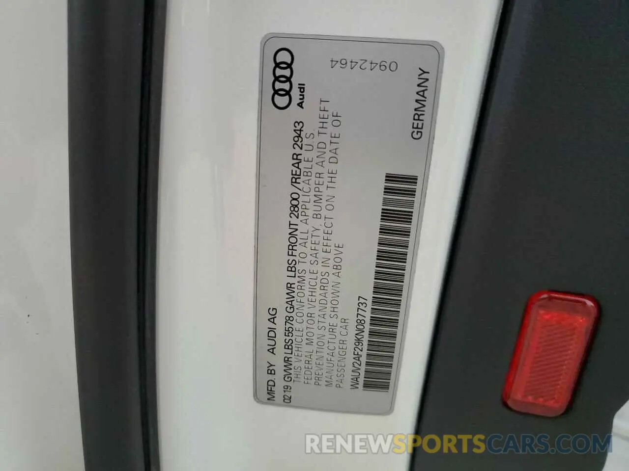 13 Фотография поврежденного автомобиля WAUV2AF29KN087737 AUDI A7 2019