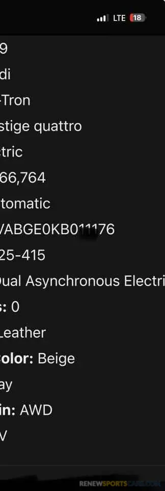 10 Фотография поврежденного автомобиля WA1VABGE0KB011XXX AUDI E-TRON 2019