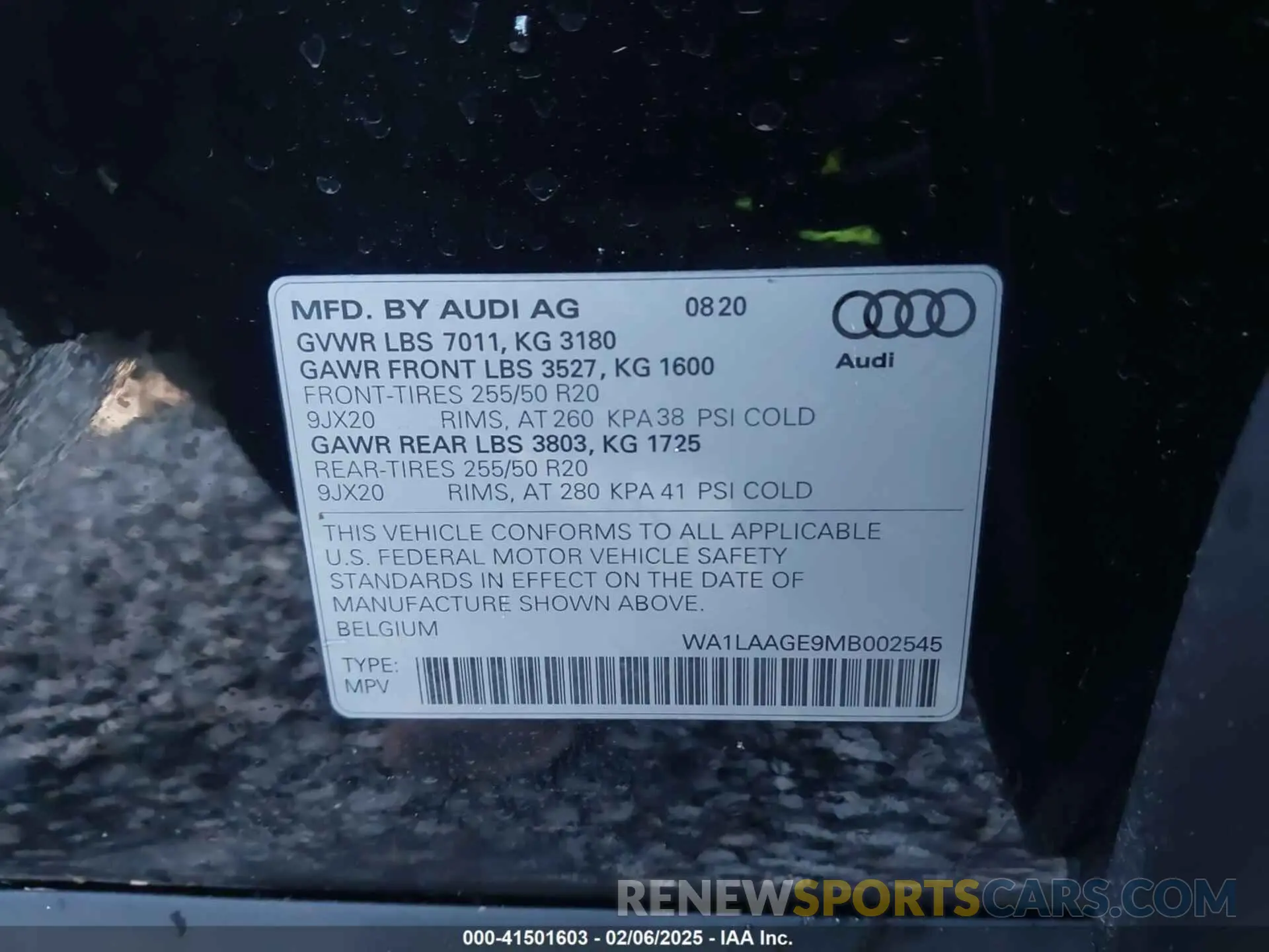 9 Фотография поврежденного автомобиля WA1LAAGE9MB002545 AUDI E-TRON 2021