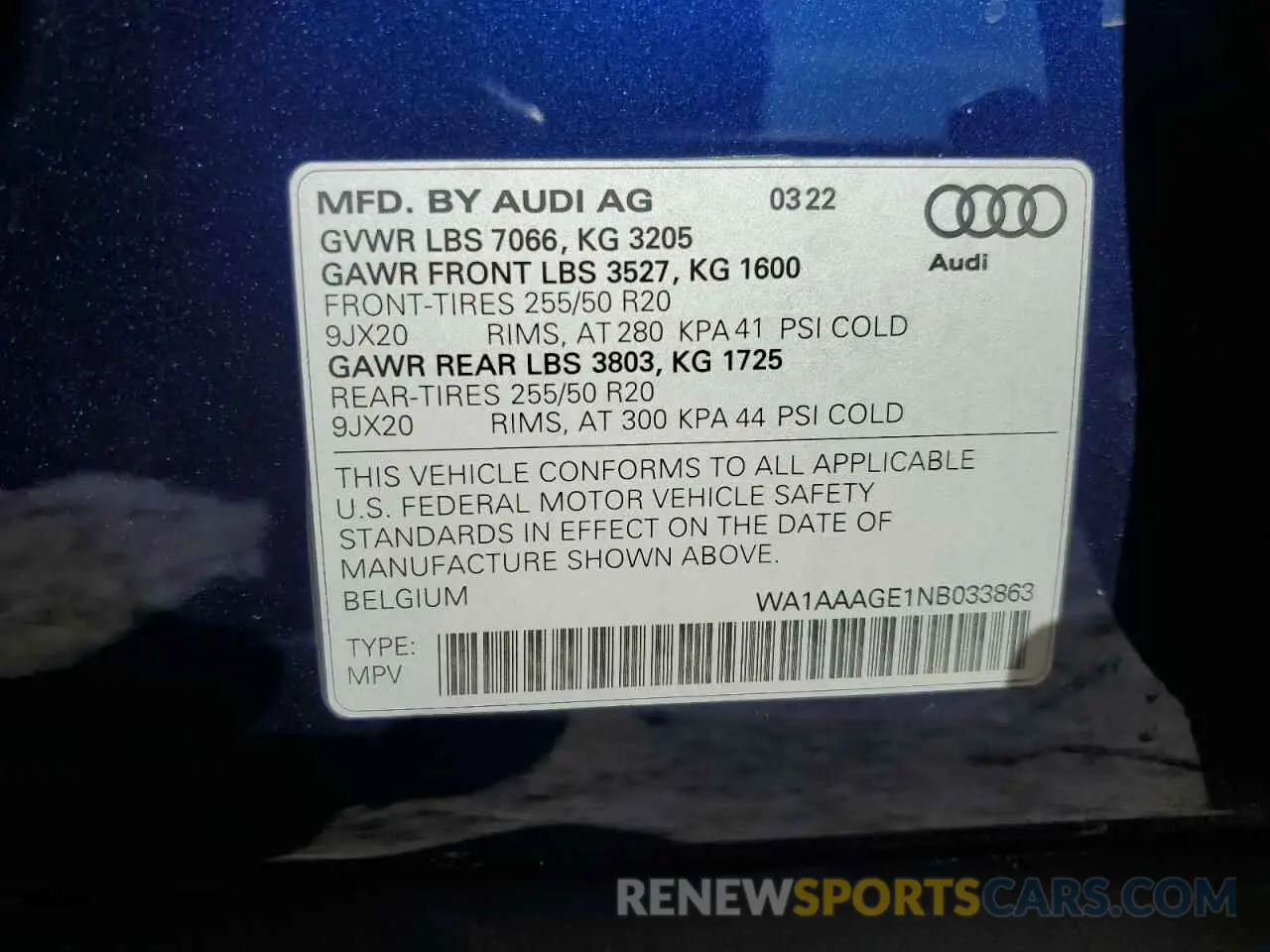 14 Фотография поврежденного автомобиля WA1AAAGE1NB033863 AUDI E-TRON 2022
