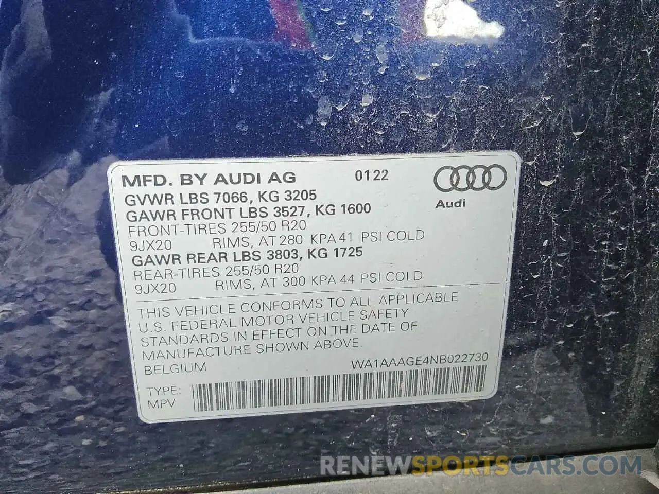 13 Фотография поврежденного автомобиля WA1AAAGE4NB022730 AUDI E-TRON 2022