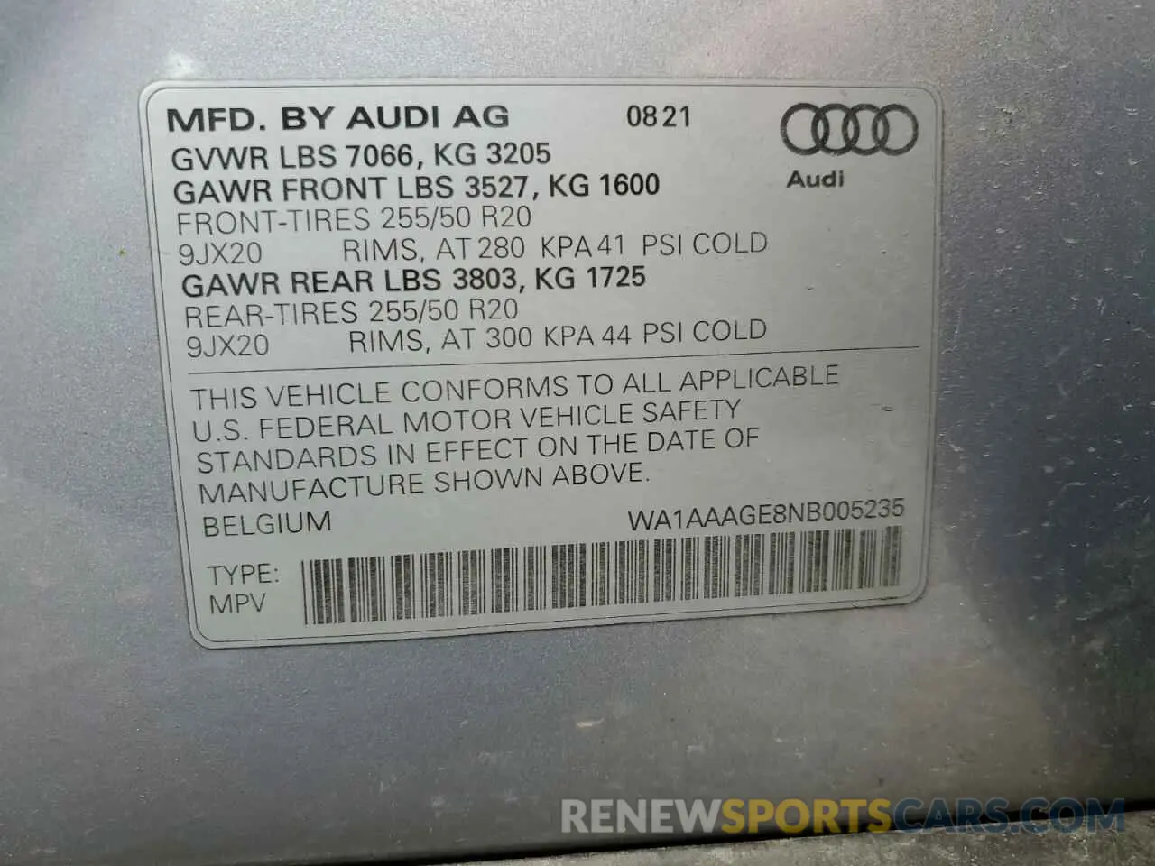 13 Фотография поврежденного автомобиля WA1AAAGE8NB005235 AUDI E-TRON 2022