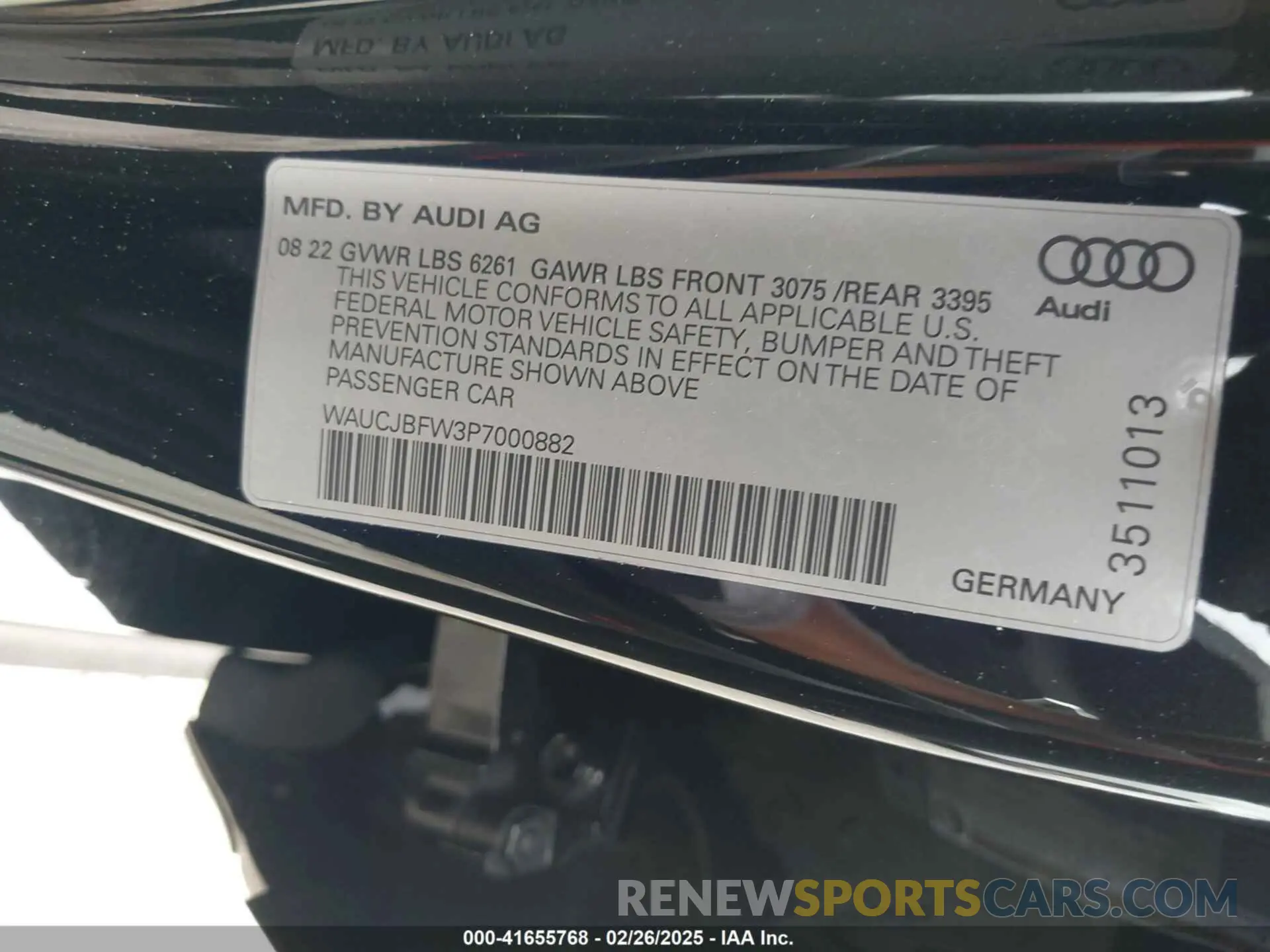 9 Фотография поврежденного автомобиля WAUCJBFW3P7000882 AUDI E-TRON GT 2023