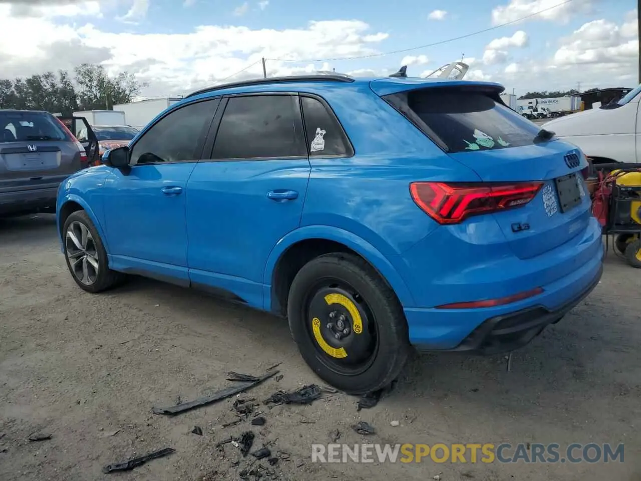 2 Фотография поврежденного автомобиля WA1EECF36M1148190 AUDI Q3 2021