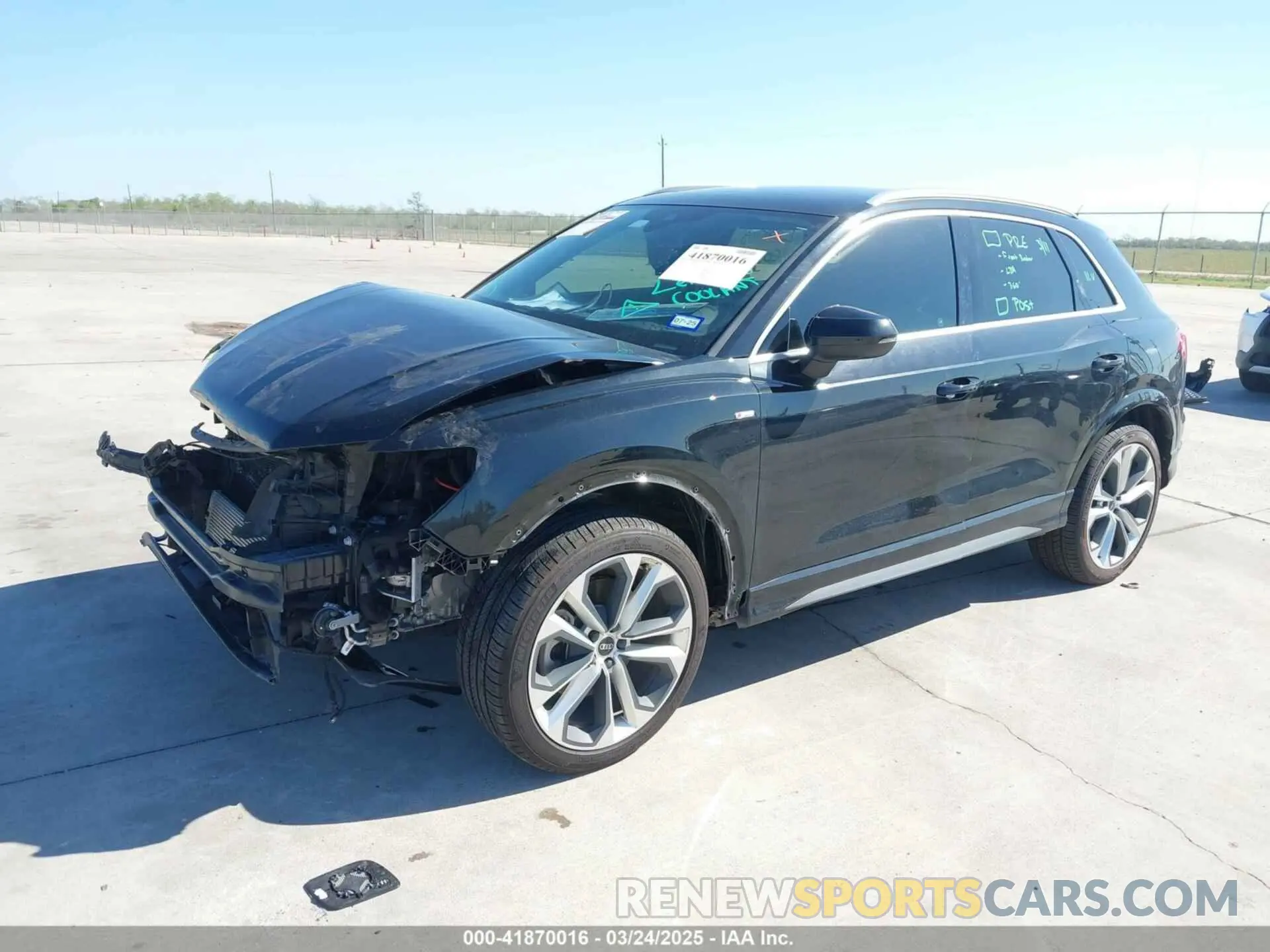 2 Photograph of a damaged car WA1EECF3XM1133790 AUDI Q3 2021
