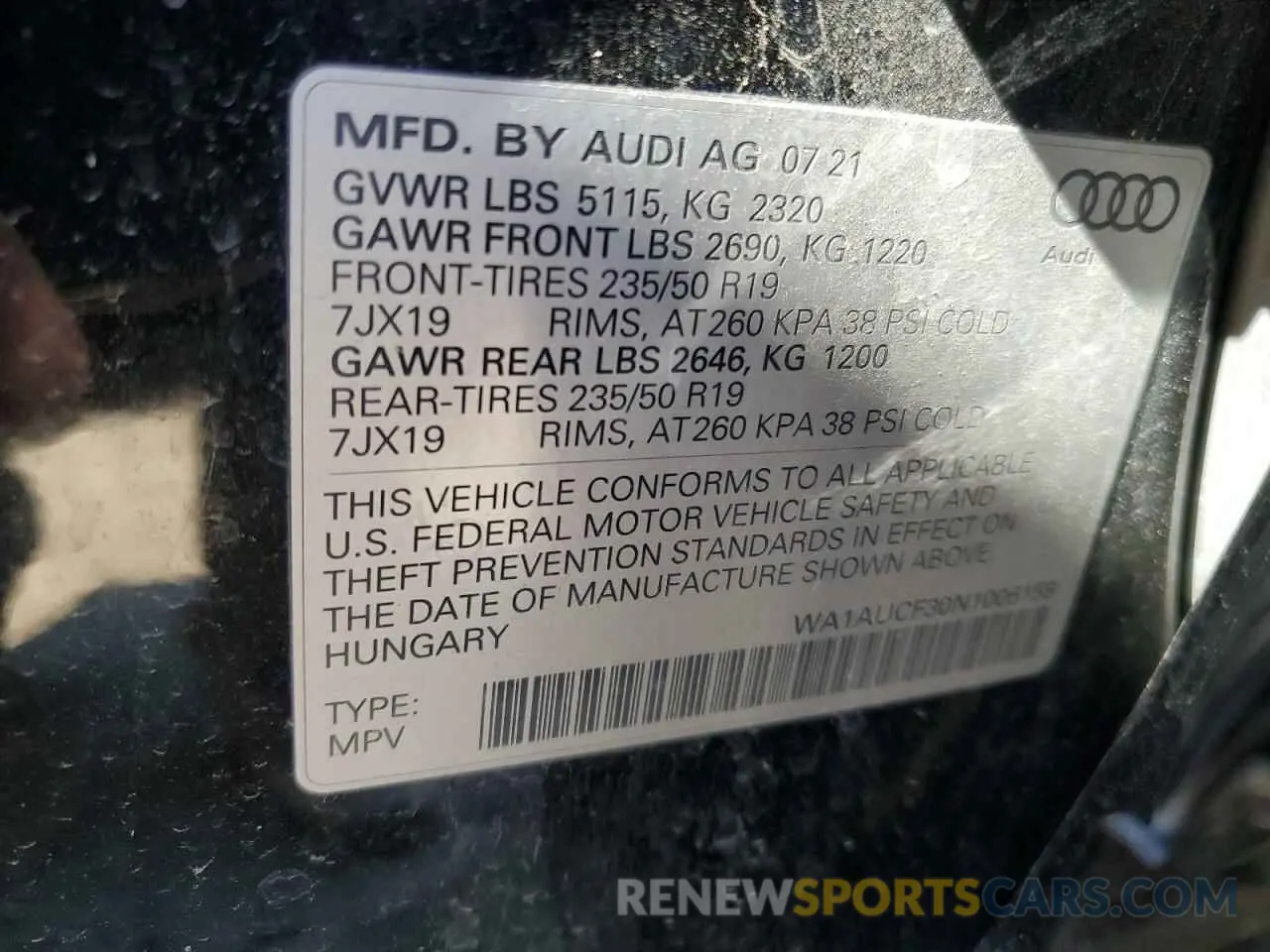 13 Фотография поврежденного автомобиля WA1AUCF30N1006159 AUDI Q3 2022