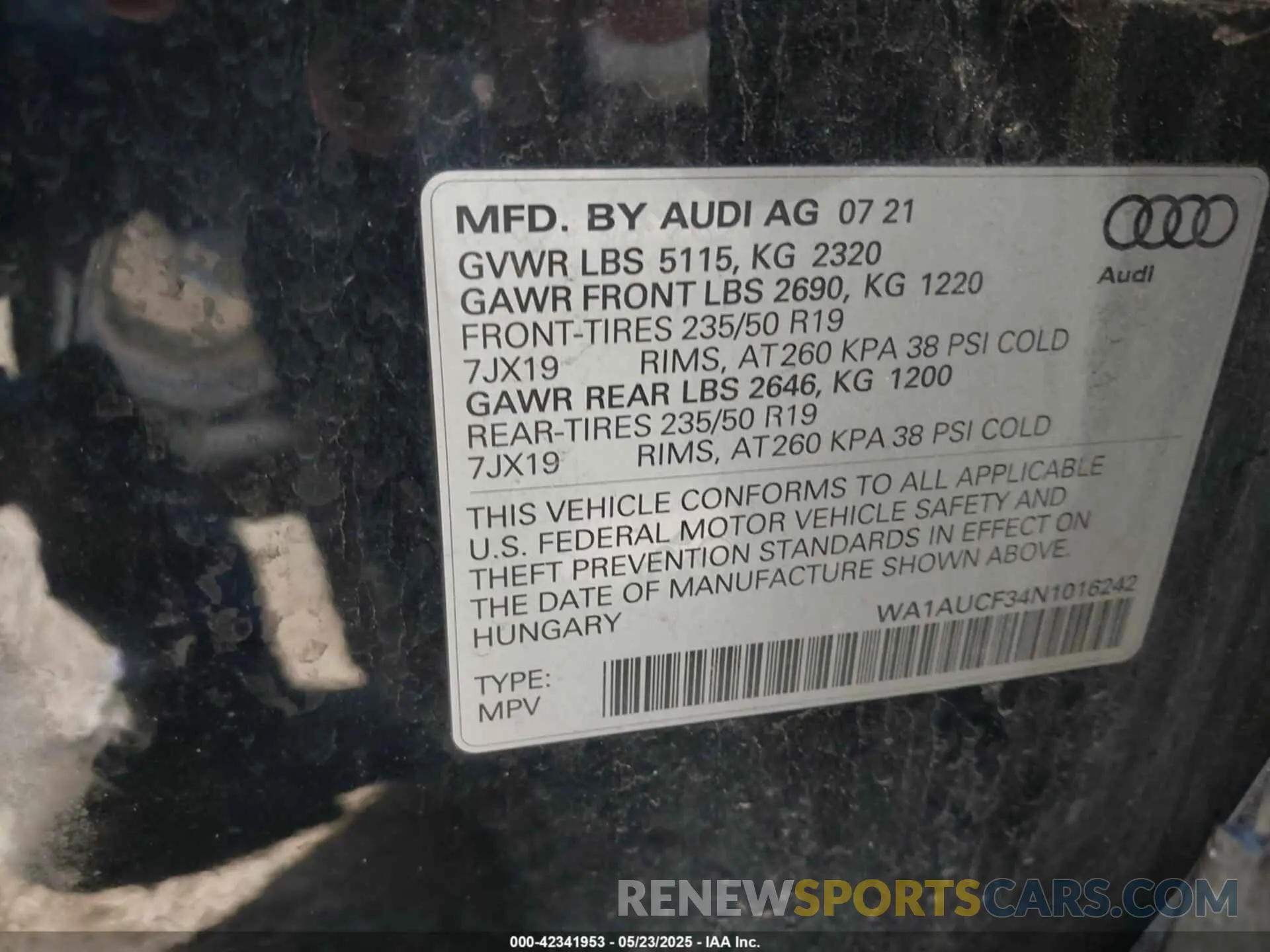 9 Фотография поврежденного автомобиля WA1AUCF34N1016242 AUDI Q3 2022