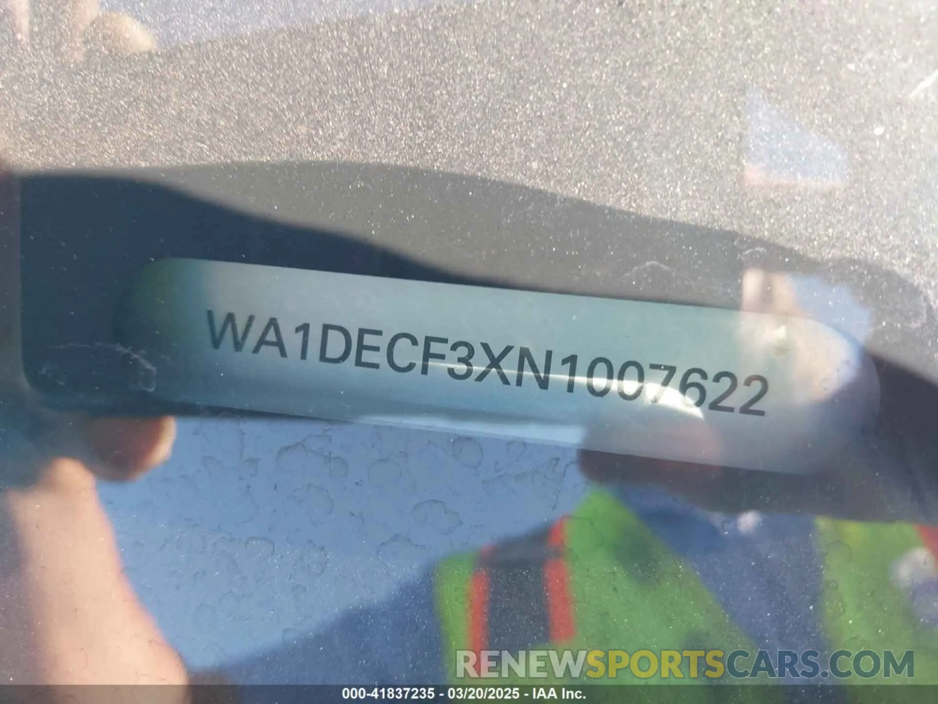 9 Фотография поврежденного автомобиля WA1DECF3XN1007622 AUDI Q3 2022
