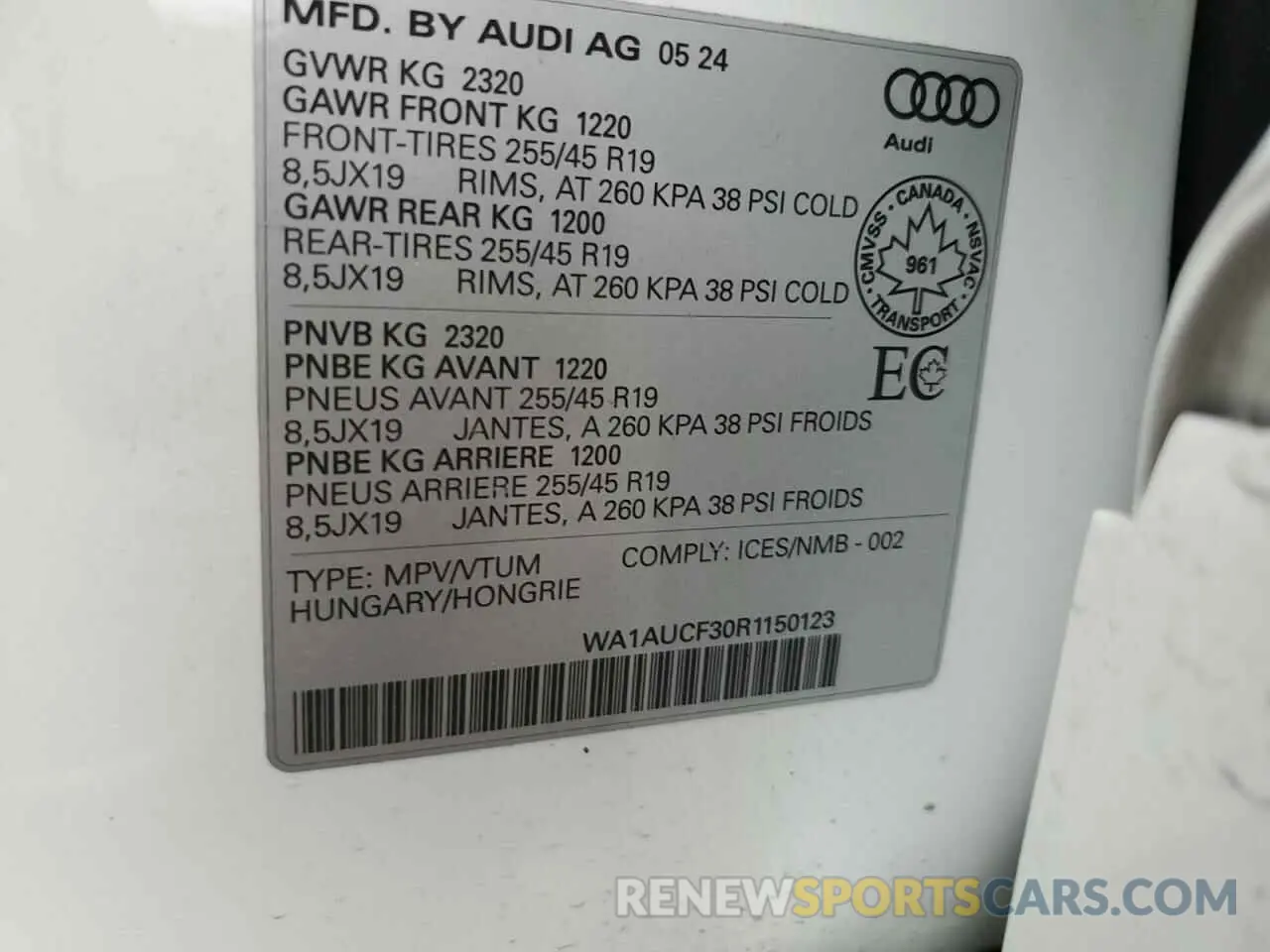 12 Фотография поврежденного автомобиля WA1AUCF30R1150123 AUDI Q3 2024