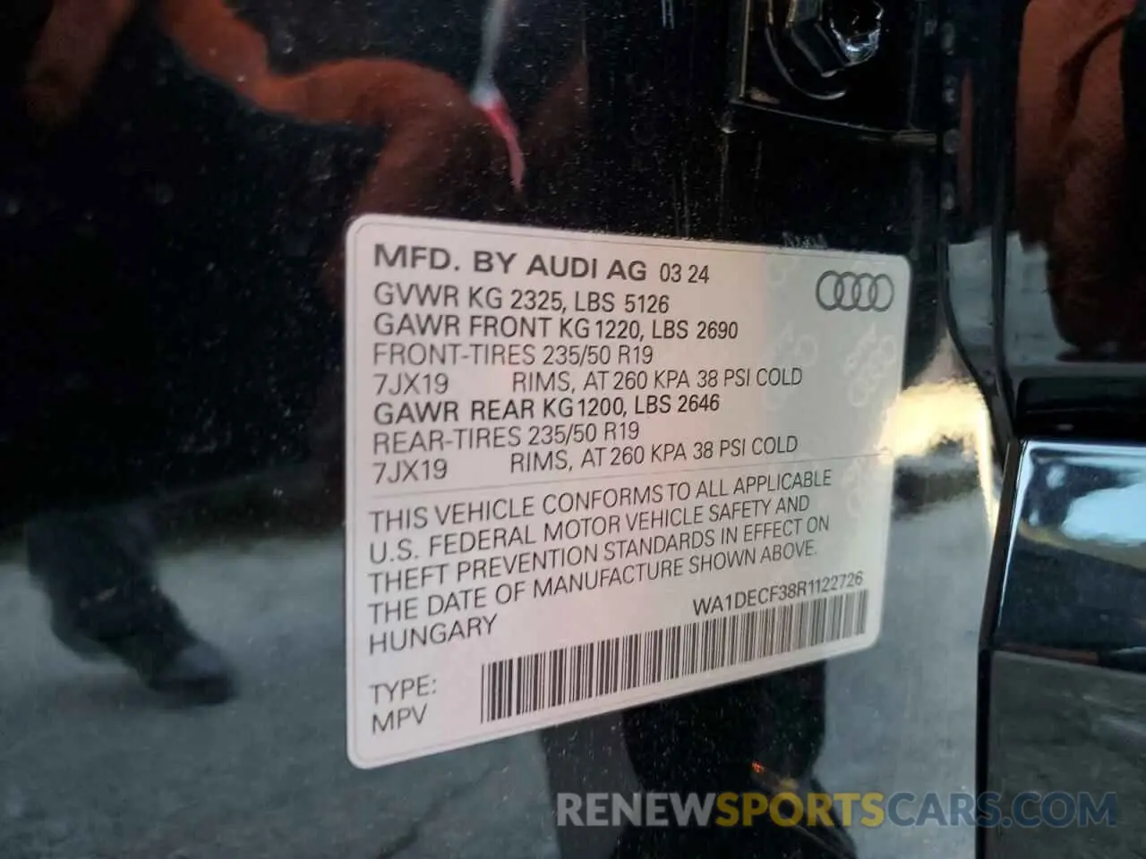 13 Фотография поврежденного автомобиля WA1DECF38R1122726 AUDI Q3 2024