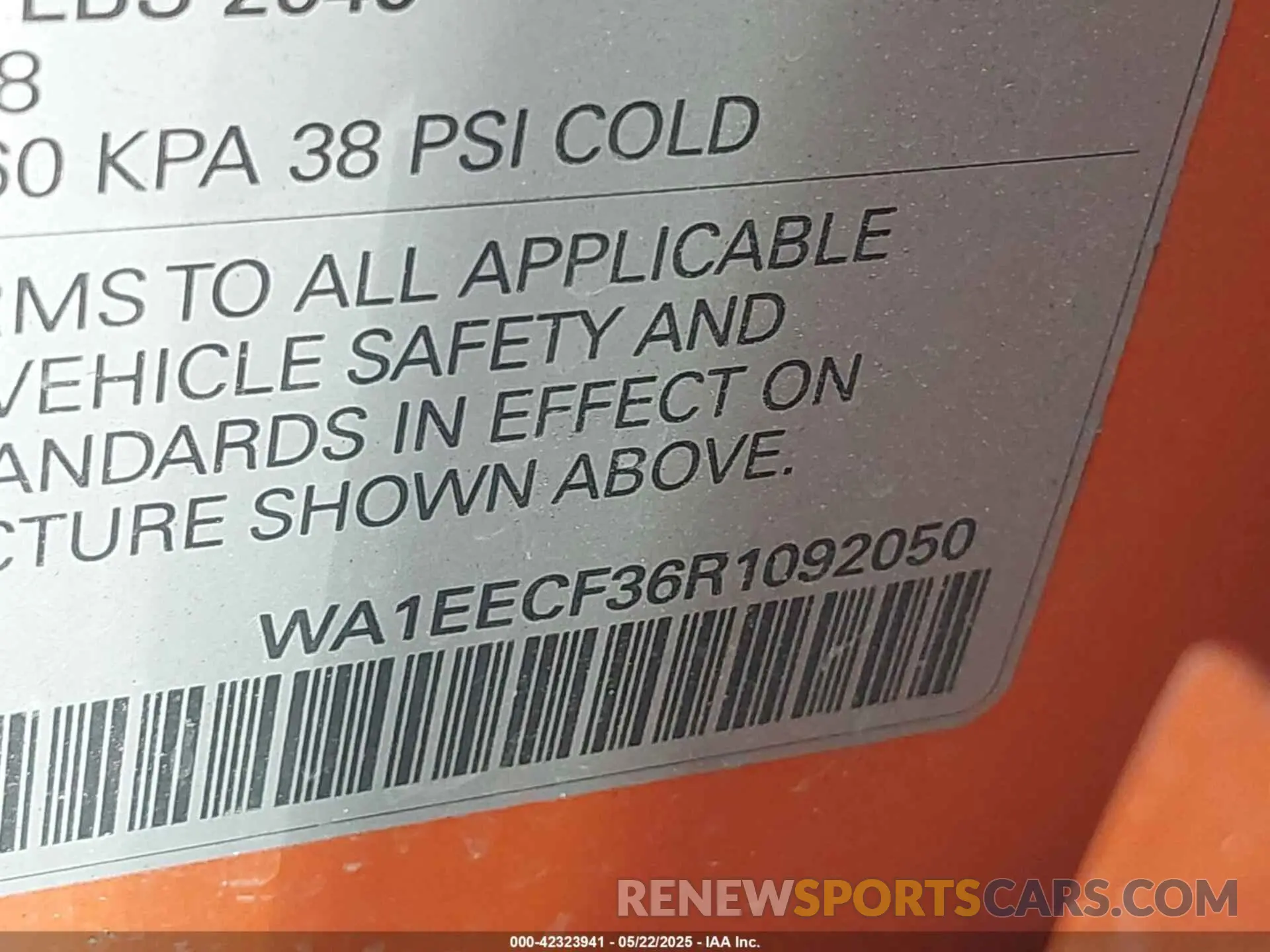 9 Фотография поврежденного автомобиля WA1EECF36R1092050 AUDI Q3 2024