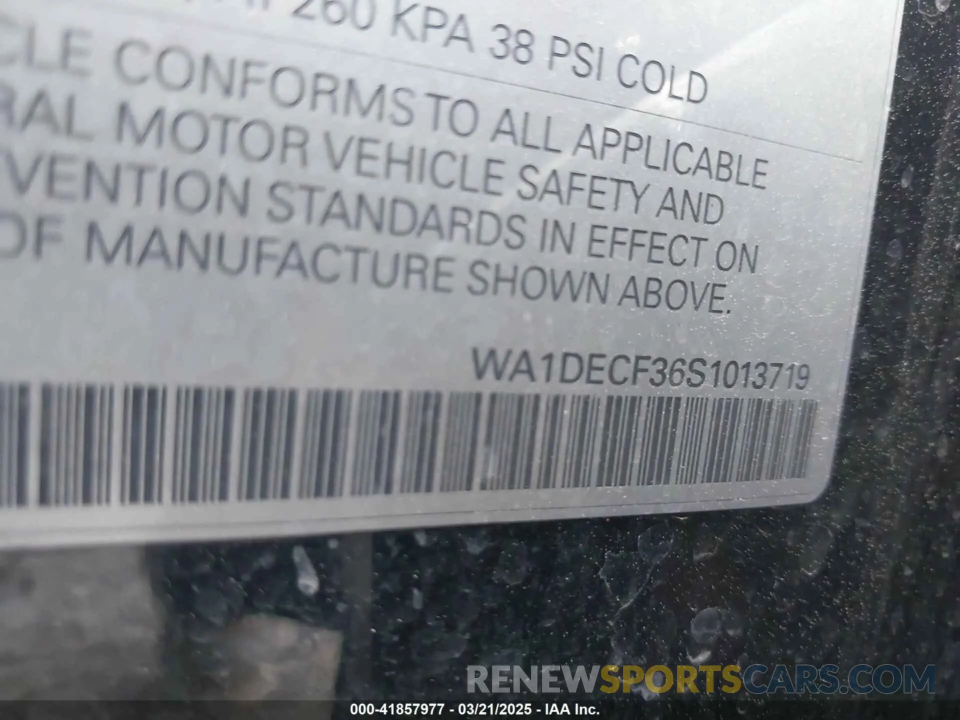 9 Фотография поврежденного автомобиля WA1DECF36S1013719 AUDI Q3 2025